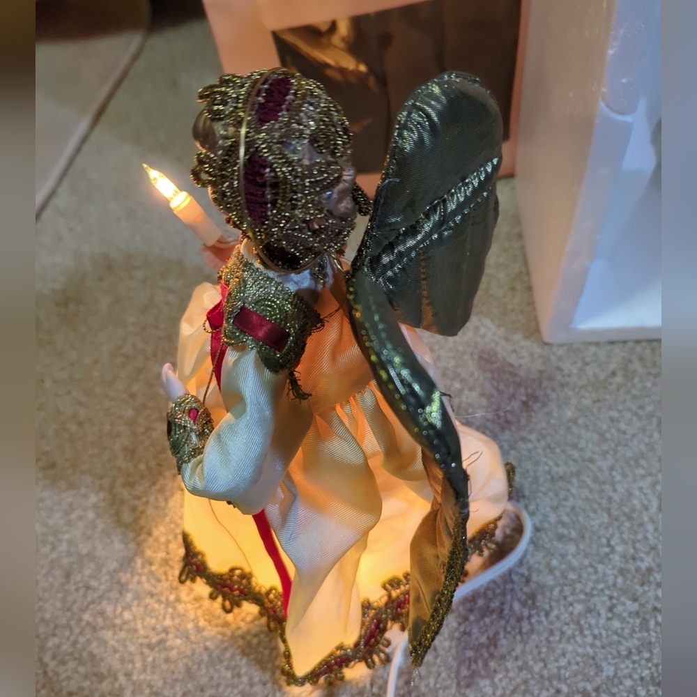 Vintage Ani-Mates Lighted Animated Christmas Angel 11"  Moves + Original Box EUC - Picture 6 of 14